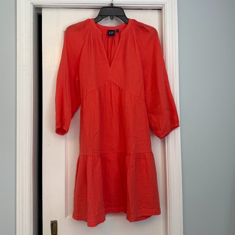 Gap Crinkle Gauze Tiered Mini Dress